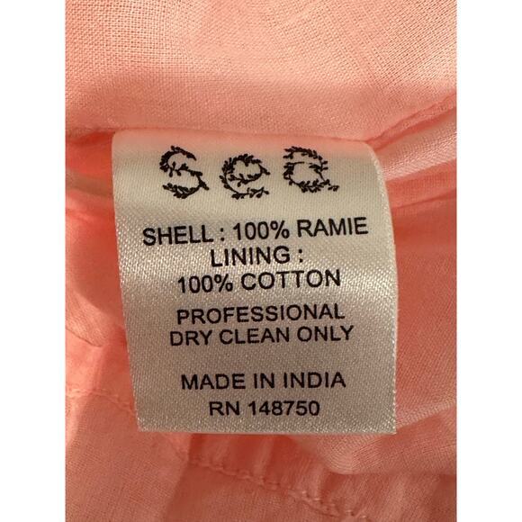 Sea‎ New York Sz 0 Micah Ramie Dress Flutter Sleeve Tiered Ruffle Cottage Pink - Picture 4 of 11